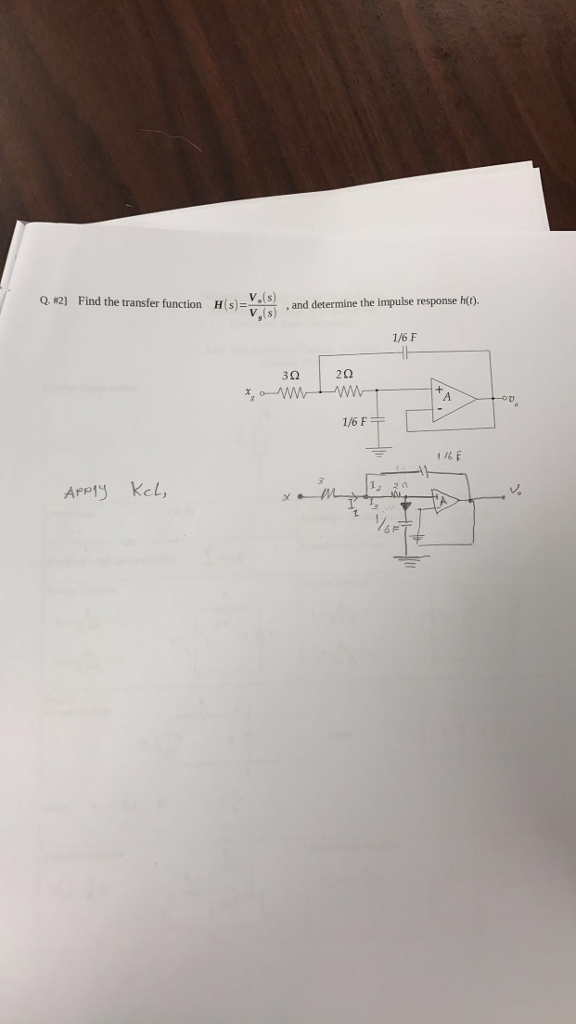 Solved Find The Transfer Function H(s) = V_o(s)/V_s(s), And | Chegg.com