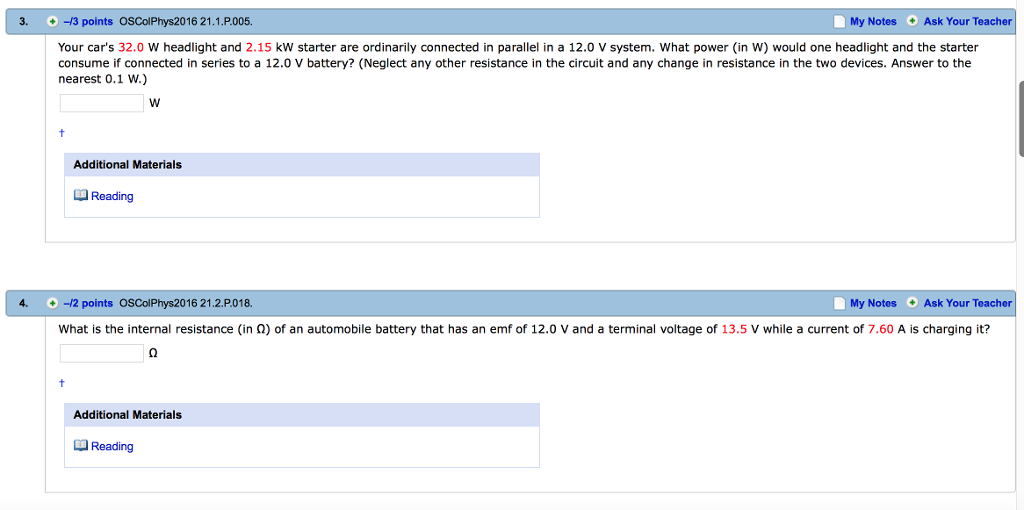 Solved Your car's 32.0 W headlight and 2.15 kW starter are | Chegg.com