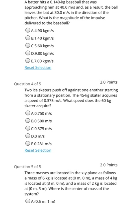 Solved A batter hits a 0.140-kg baseball that was | Chegg.com