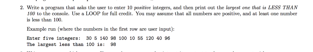 Solved 2. Write a program that asks the user to enter 10 | Chegg.com