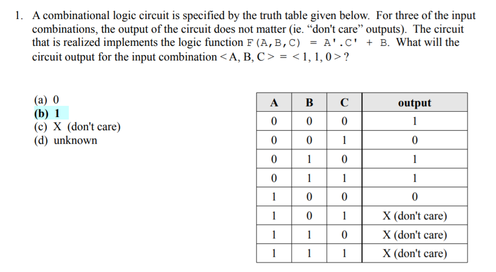 Solved A Combinational Logic Circuit Is Specified By The 0775