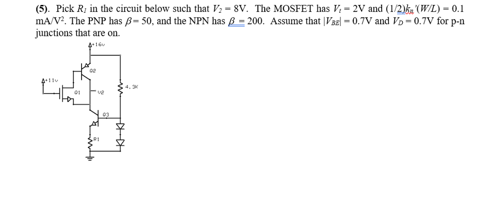 Solved (5). Pick Ri in the circuit below such that V2- 8V. | Chegg.com