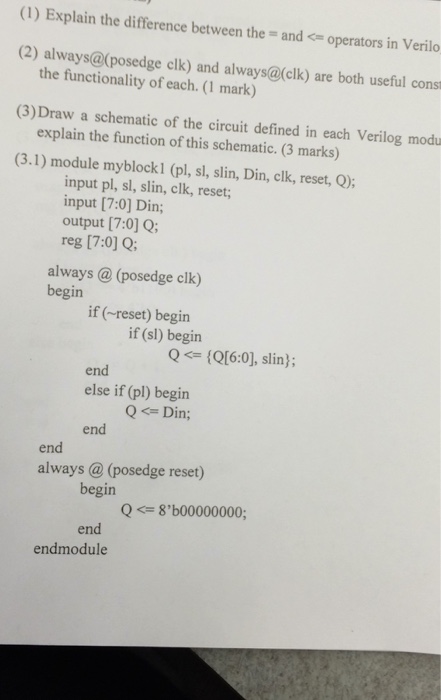Solved Explain the difference between the = and
