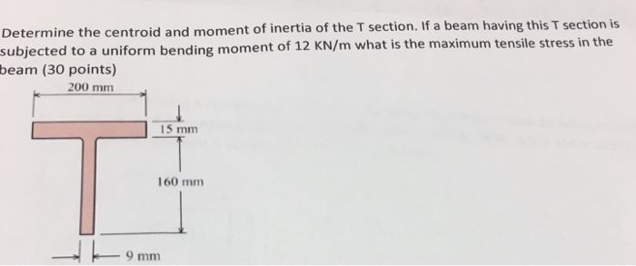 Solved Determine the centroid and moment of inertia of the T | Chegg.com