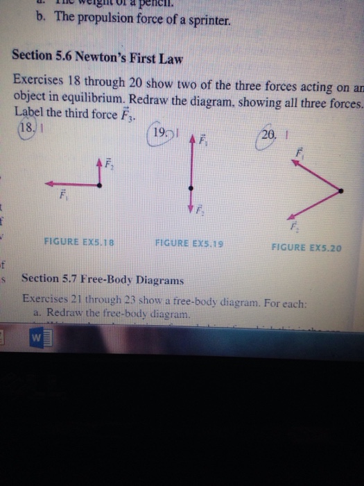 solved-exercises-18-through-20-show-two-of-the-three-forces-chegg