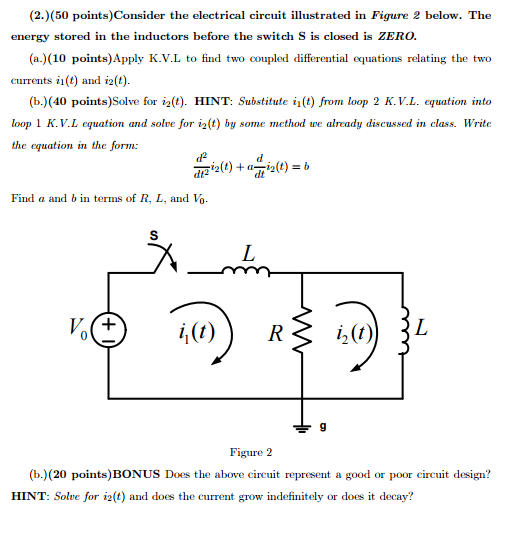 Solved Consider the electrical circuit illustrated in Figure | Chegg.com