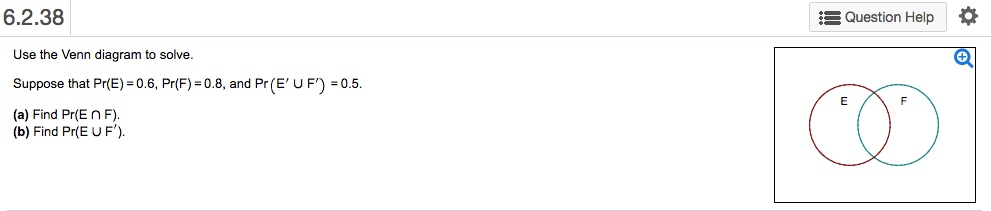 Solved 6.2.38 Question Help Use The Venn Diagram To Solve. | Chegg.com