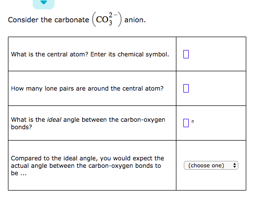 anion charge of carbon