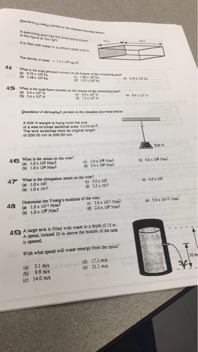 Solved A swimming pool has the dimensions shown in the | Chegg.com