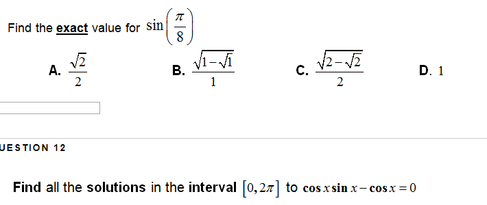 solved-find-the-exact-value-for-sin-pi-8-a-squareroot-chegg