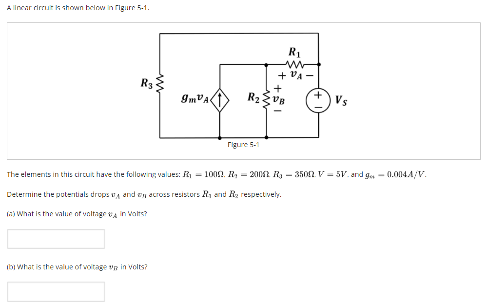 Solved A linear circuit is shown below in Figure 51 m A