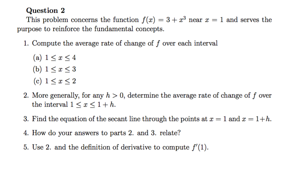 Solved This problem concerns the function f(x) = 3 + x^3 | Chegg.com