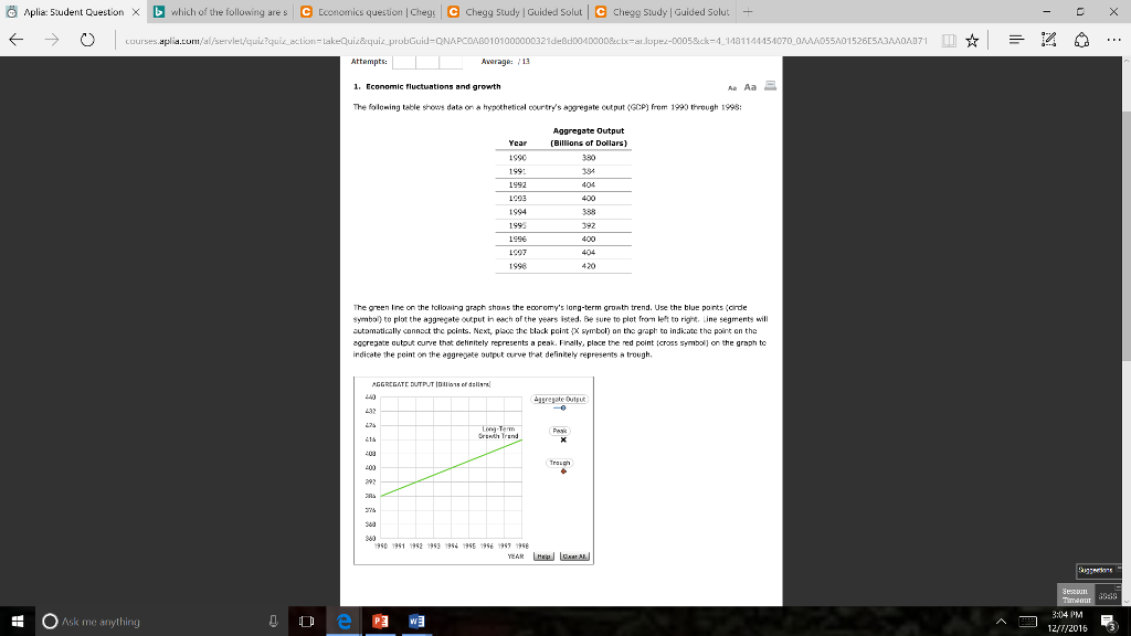 Solved The green line on the following graph shows the | Chegg.com