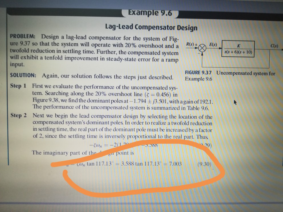 Solved Example 9.6 Lag-Lead Compensator Design PROBLEM: | Chegg.com