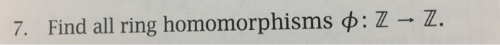 Solved Find All Ring Homomorphisms | Chegg.com