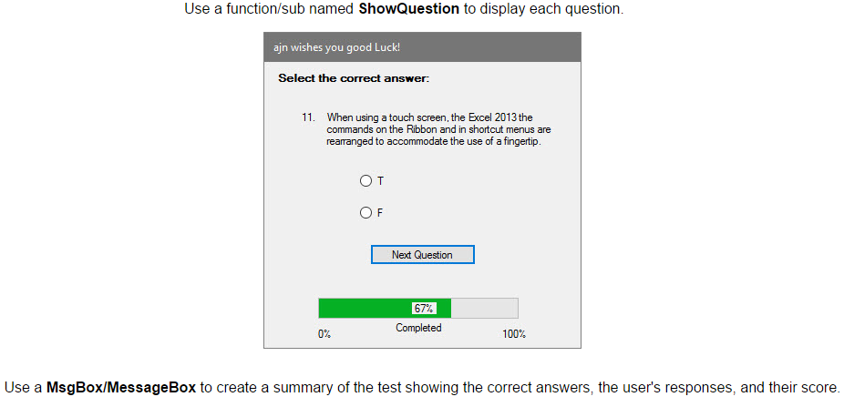For this assignment, you will use Visual Basic to | Chegg.com