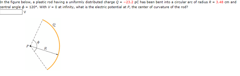 Solved In the figure below, a plastic rod having a uniformly | Chegg.com