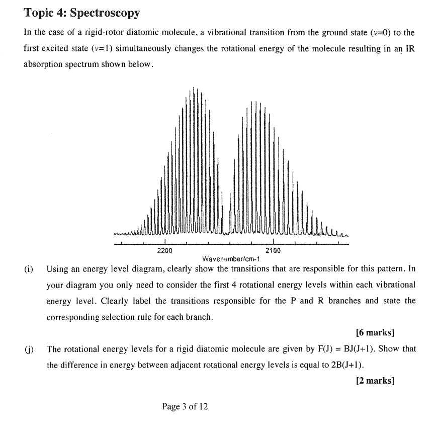 Topic 4 Spectroscopy In the case of a rigidrotor