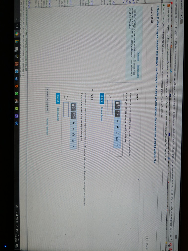 Solved of +are connected+to+ 120+V+ac. The+ netic Induction | Chegg.com