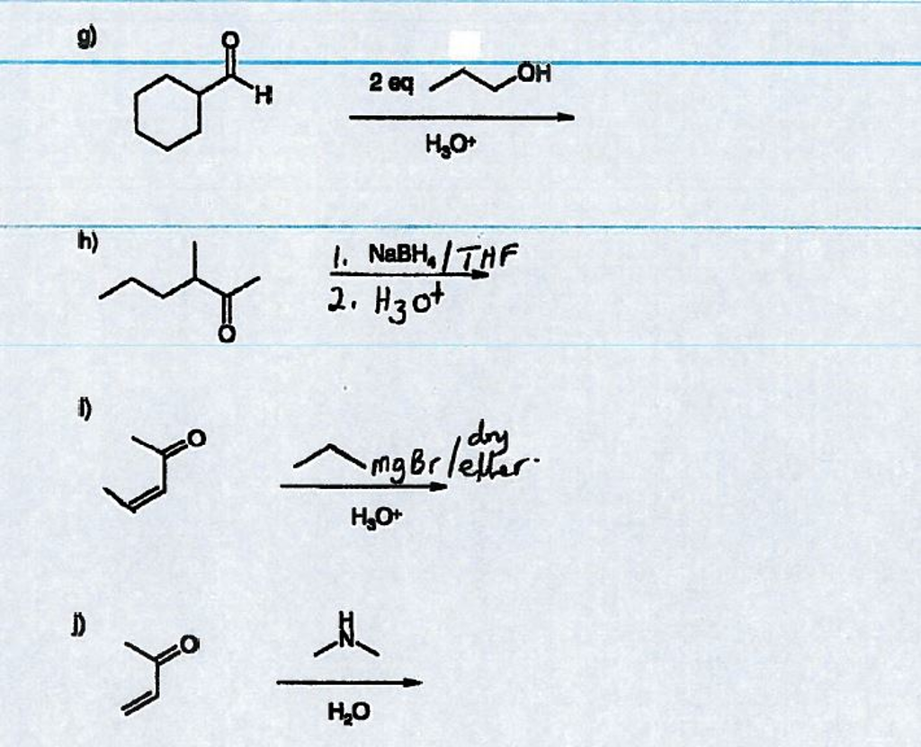 Solved Fill In The Missing Reactants, Reagents, Or Products | Chegg.com