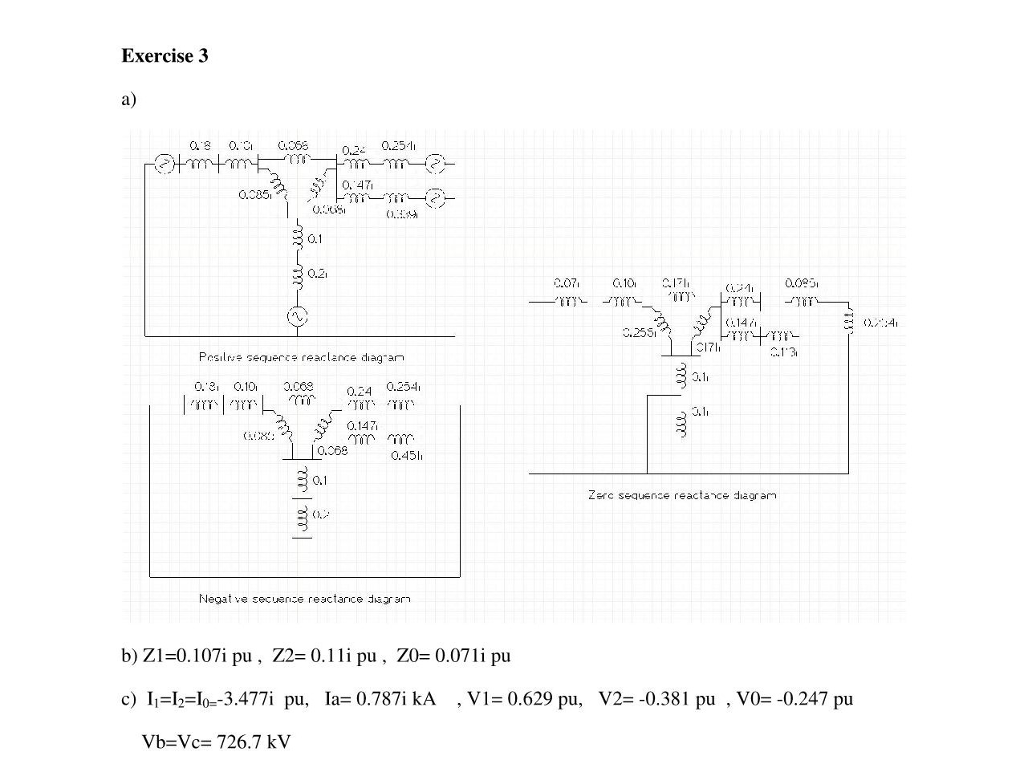 Solved Exercise 3 The single-line diagram of a three-phase | Chegg.com