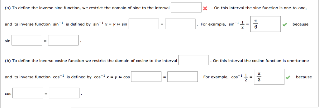 how to restrict the domain of a sine function