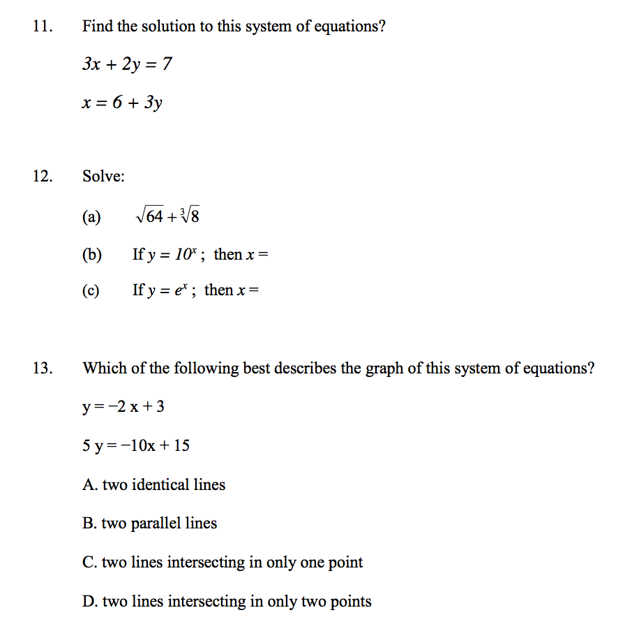 what is the solution to the system of equations below 3x 4y=8 2x-4y=2