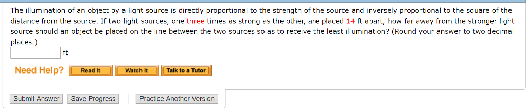 Solved The illumination of an object by a light source is | Chegg.com