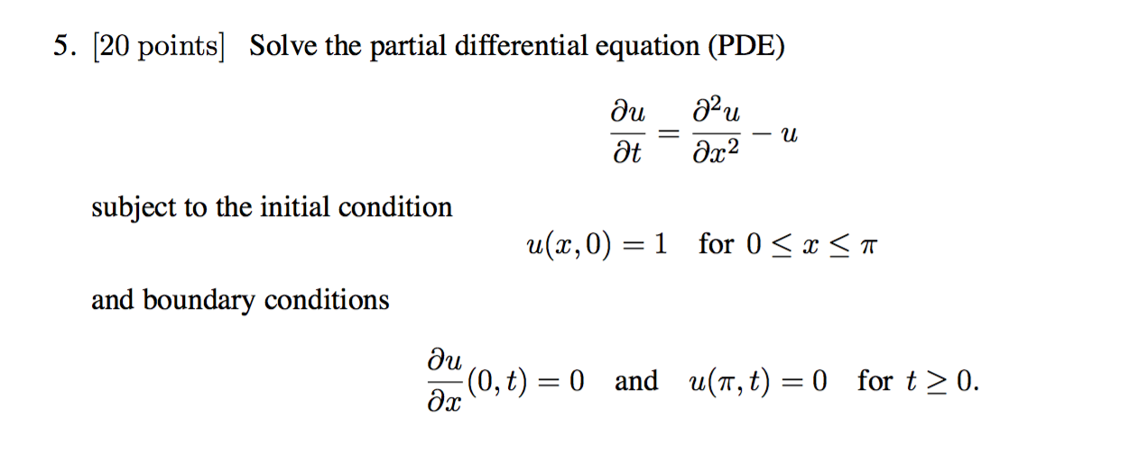 Solve The Partial Differential Equation Pde 9266