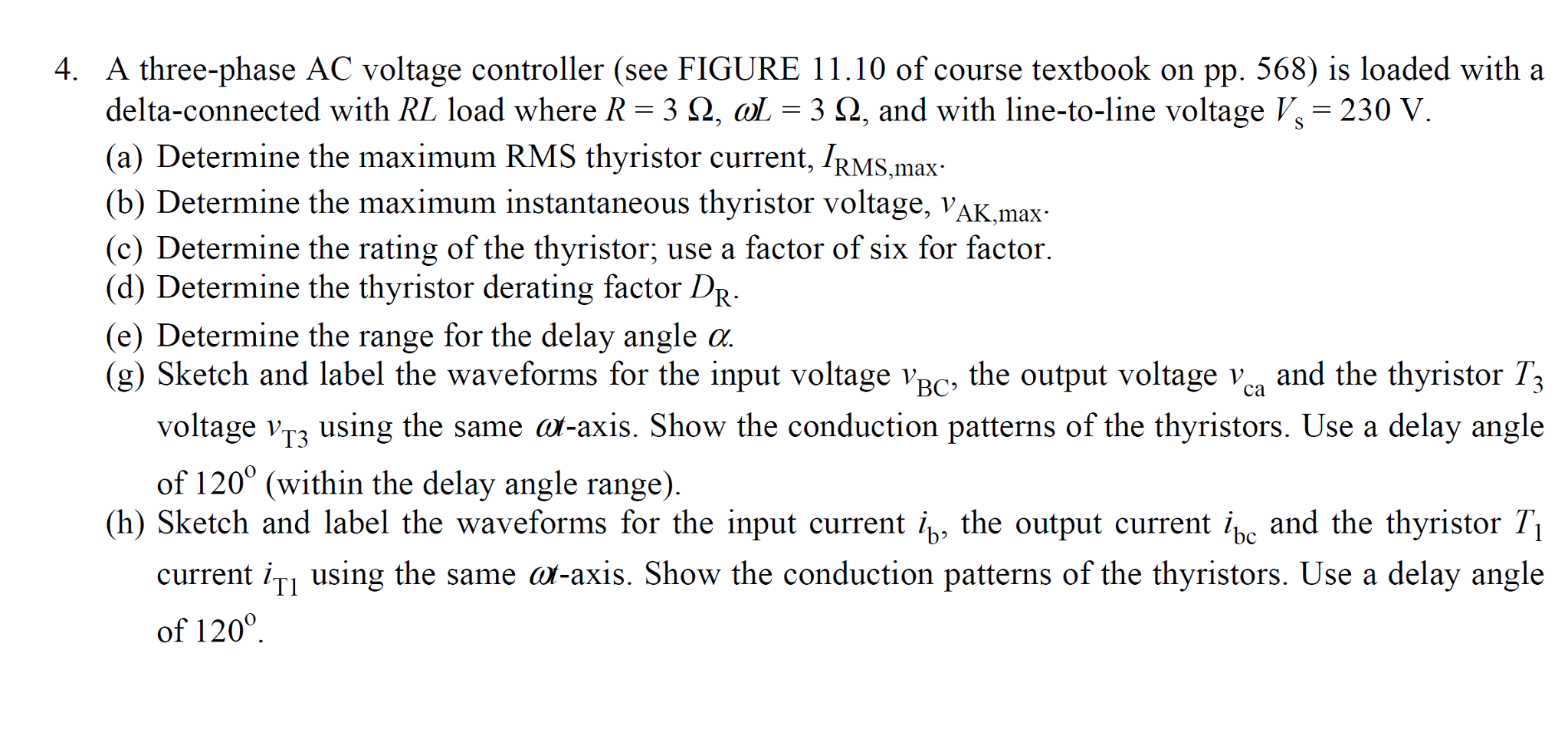 A three-phase AC voltage controller (see FIGURE 11.10 | Chegg.com