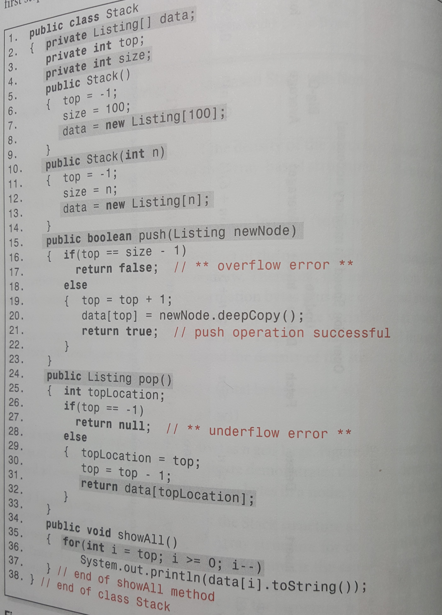 Solved Expand the implementation of the class Stack | Chegg.com