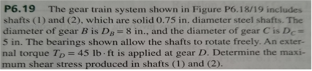 Solved P6.19 The gear train system shown in Figure P6.18/19 | Chegg.com