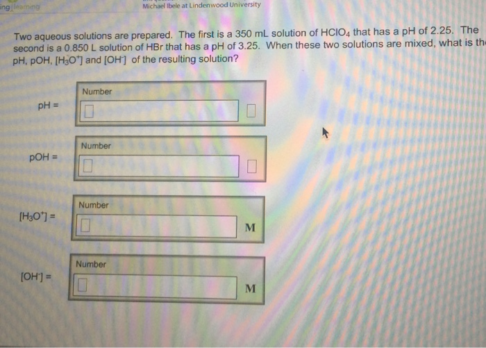 how to find ph of a mixed solution