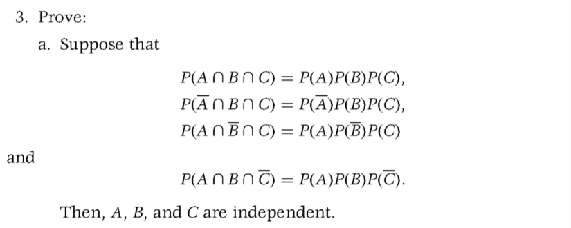 Solved 2. a. Prove If A and B are independent then so are