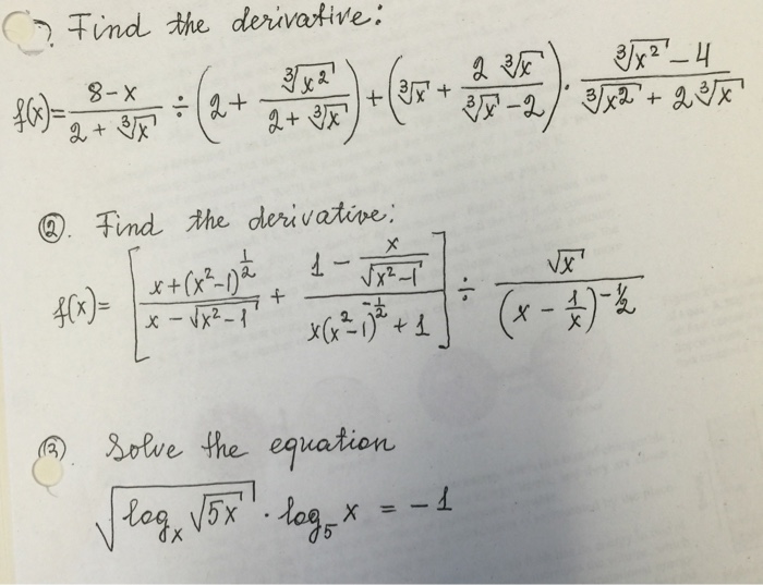 derivative of square root x 8