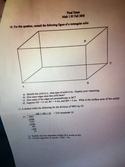 Solved For this question, consult the following figure of a | Chegg.com