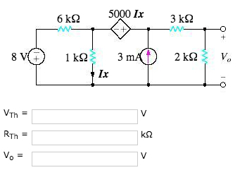 Solved Find Vo in the network in the figure below using | Chegg.com