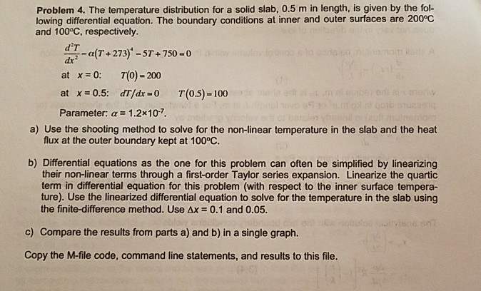 Problem 4. The temperature distribution for a solid | Chegg.com