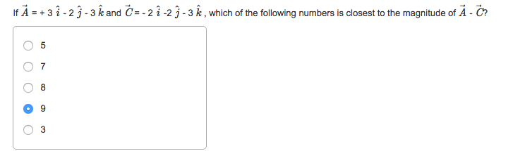 Solved If A = +3 i-2jSkand C- 2i-2j-3k, which of the | Chegg.com