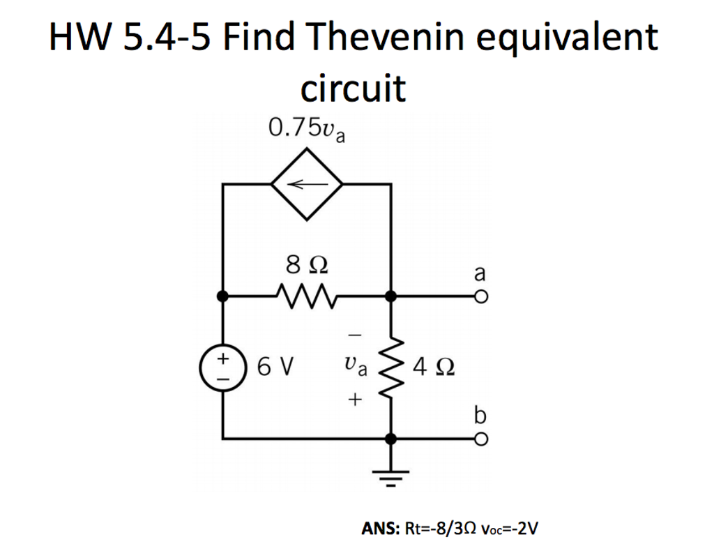 Solved Find Thevenin Equivalent Circuit 2907