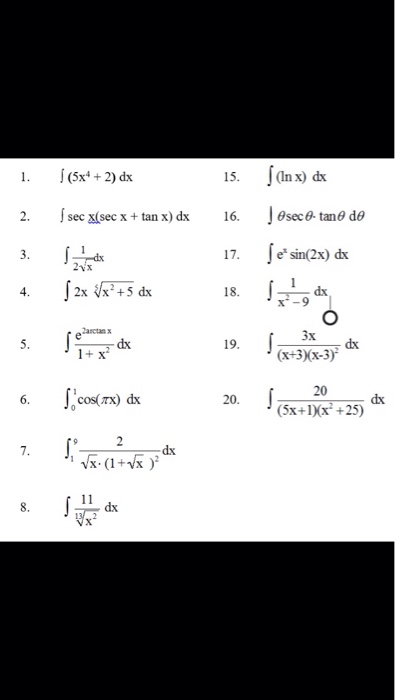 integral dari sec x dx