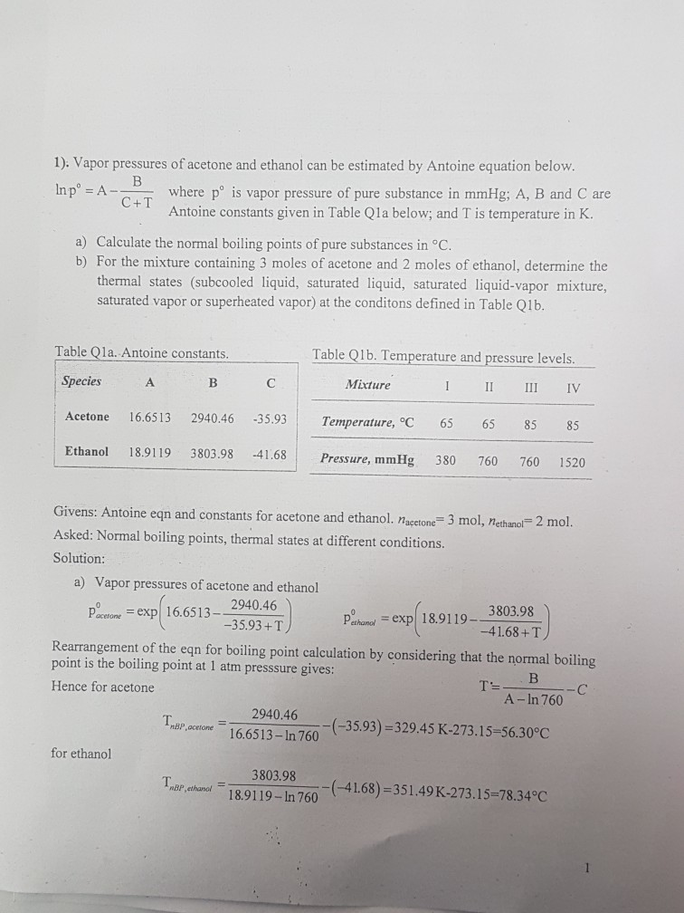 4) A liquid mixture which is at 25 °C, contains 32 | Chegg.com