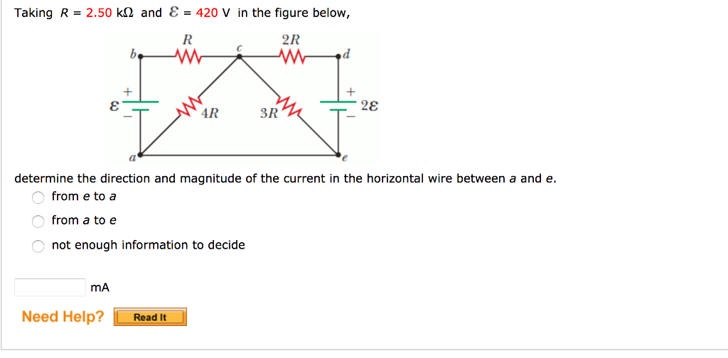 Solved Taking R = 2.50 K Ohm And Element = 420 V In The | Chegg.com