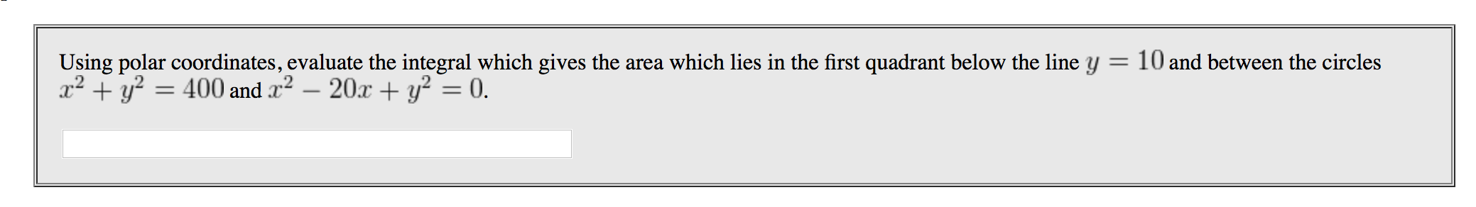 Solved Using Polar Coordinates Evaluate The Integral Which 5798