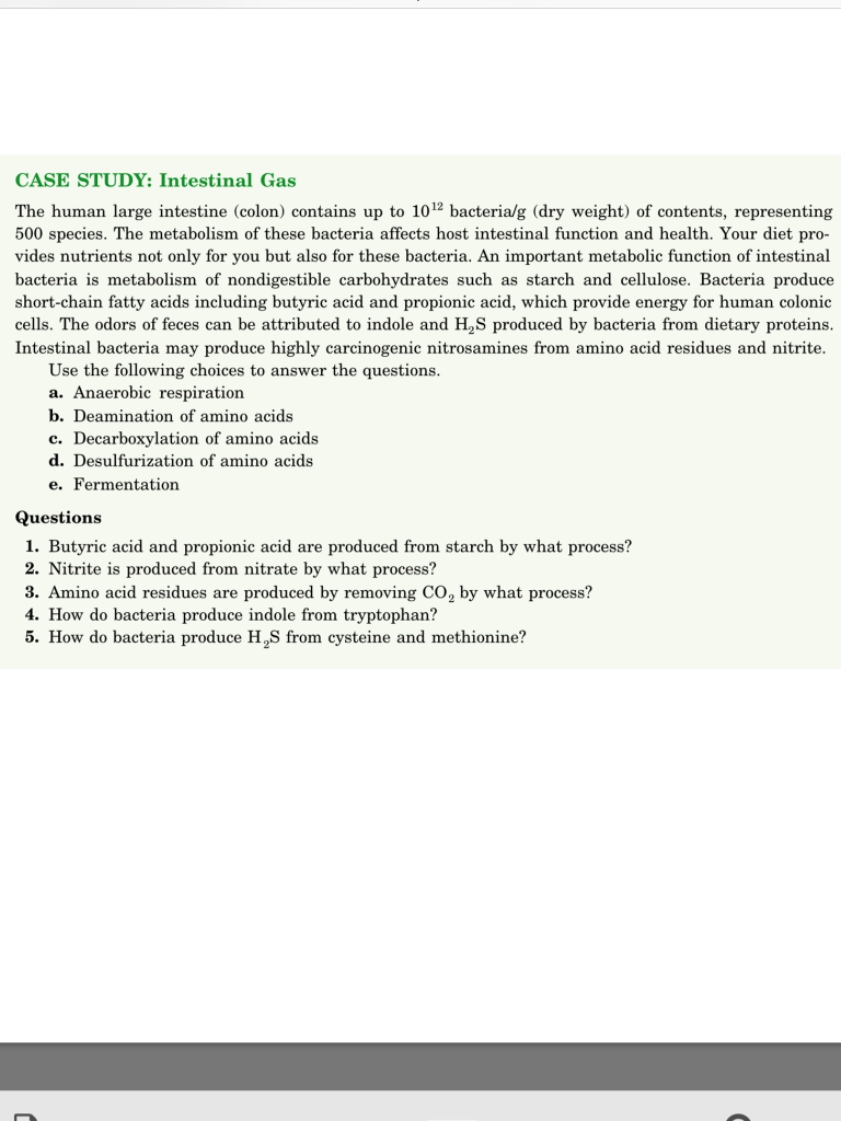 case study intestinal issues answer key