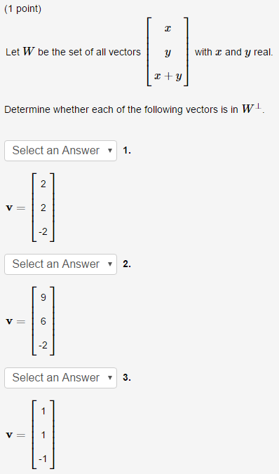 Solved Linear Algebra Question So the answer is simply | Chegg.com