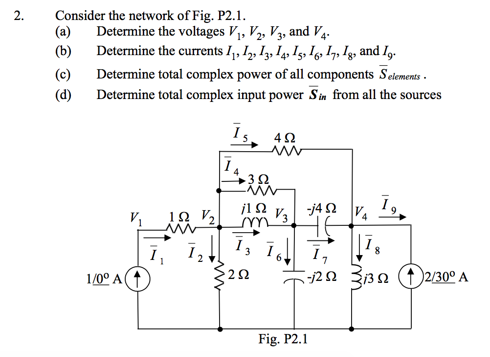 Solved Consider the network of Fig. P2.1. (a) Determine the | Chegg.com