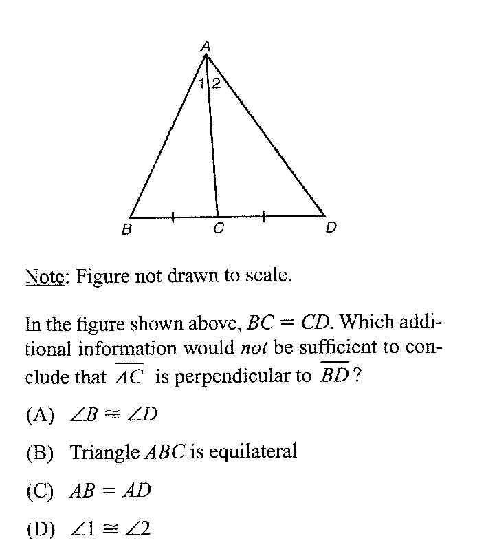 Solved In the figure shown above, BC = CD. Which | Chegg.com