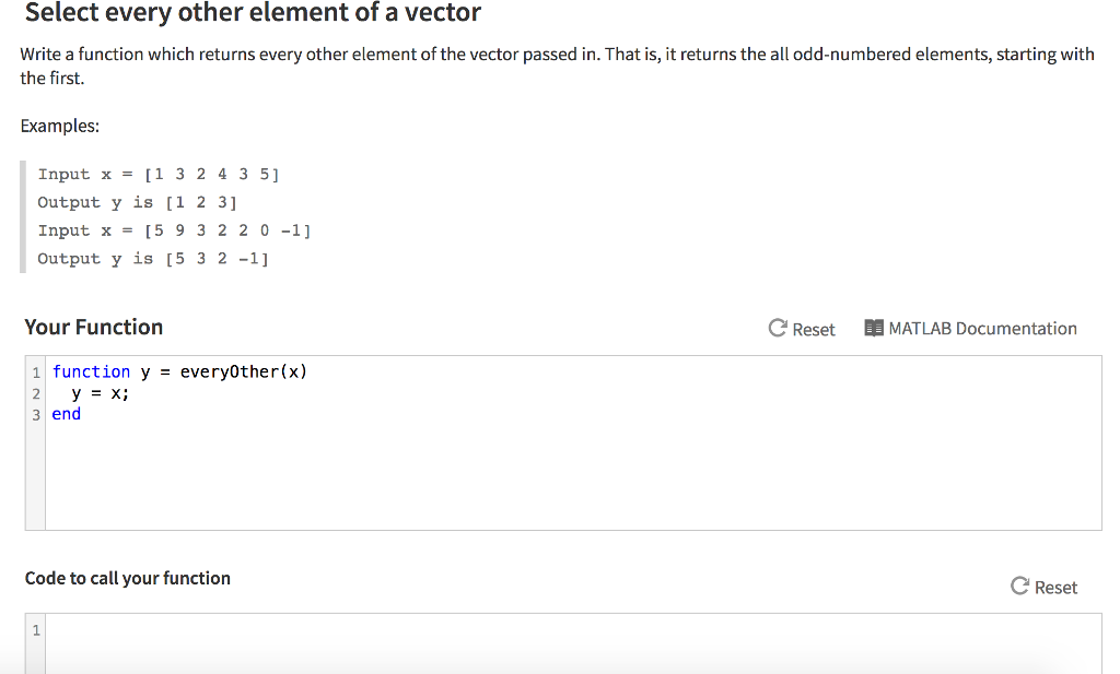 matlab return vector elements
