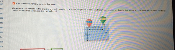 Solved The Two Hot-air Balloons In The Drawing Are 48.2 M | Chegg.com